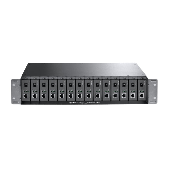 TP-LINK FC1420 14-SLOT RACKMOUNT CHASSIS - 14 BAYS TO HOUSE UP TO 14 MEDIA CONVERTERS