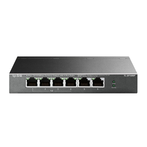 TP-LINK SF1006P 6 PORT 10/100 MBPS DESKTOP POE SWITCH WITH 4 PORT POE+