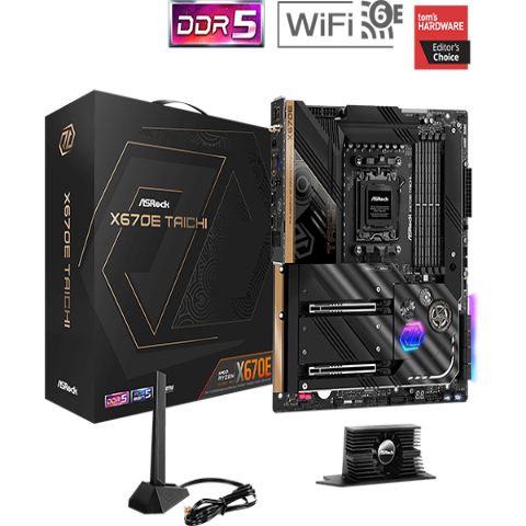 ASROCK AMD X670E TAICHI SOCKET AM5 EATX MOTHERBOARD