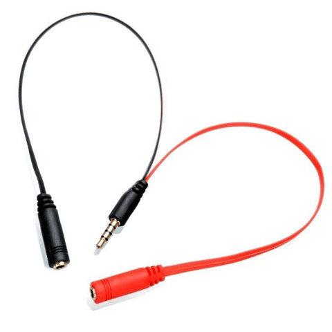 Aux 3.5mm Headphone And Mic Splitter Adapter Cable