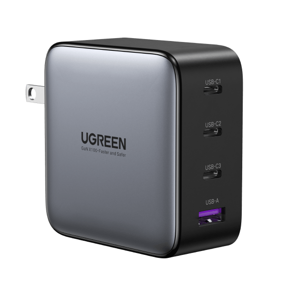 UGREEN POWER ADAPTER - USB- A+ 3 USB-C 100W GAN TECH FAST CHARGER