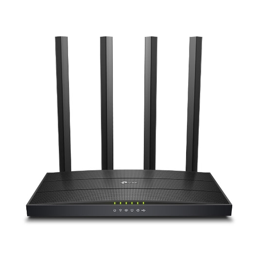 TP-LINK ARCHER C6U - AC1200 DUAL BAND WIFI ROUTER, 5X GIGABIT PORTS, 4X ANTENNAS.