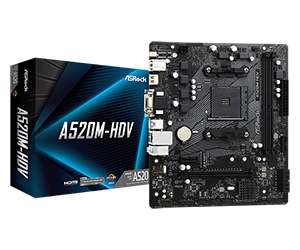 ASROCK AMD A520M HDV SOCKET AM4 MICRO ATX MOTHERBOARD
