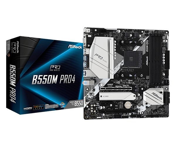 ASROCK AMD B550M PRO4 SOCKET AM4 MICRO ATX MOTHERBOARD