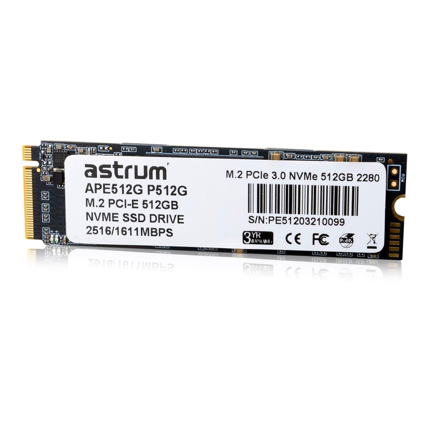 M.2 512GB PCI-E 3.0 SSD