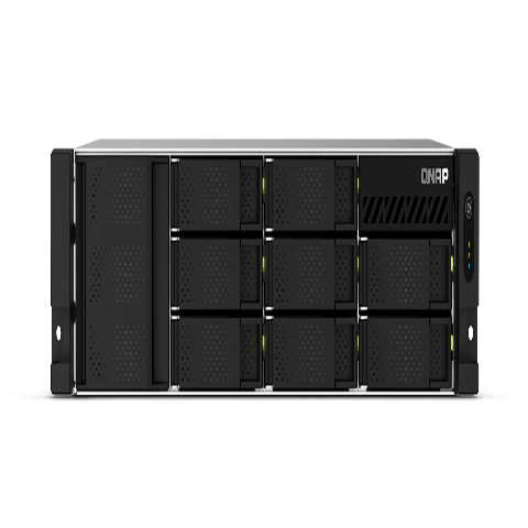 8-BAY 2U SHORT DEPTH 12" RACKMOUNT NAS, INTEL CELERON N5105/N5095 REDUNDANT POWER