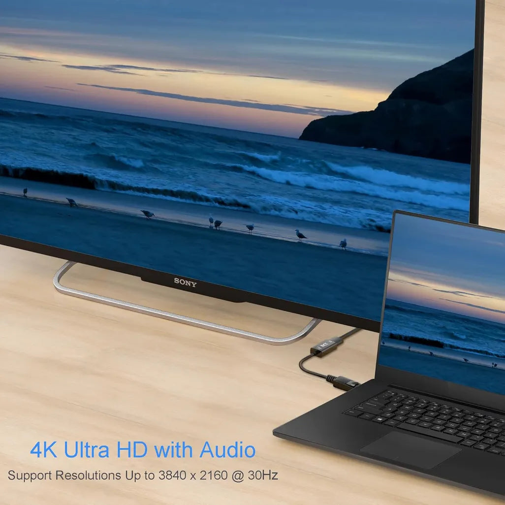 RCT display port to HDMI 4K (M to F) adapter with audio