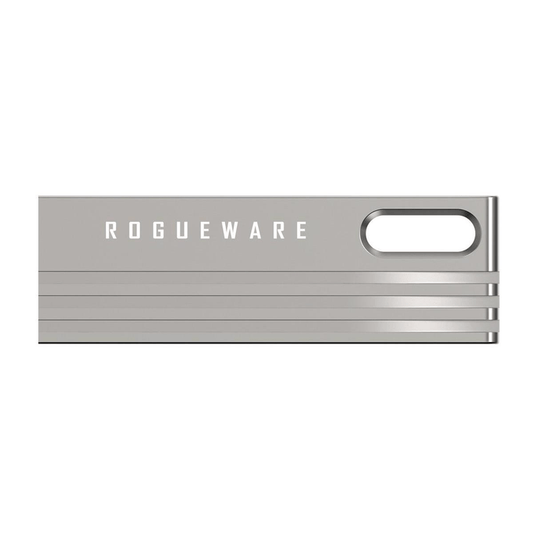 ROGUEWARE U280-U2 16GB METAL CAPLESS USB 2.0 FLASH DRIVE - SILVER