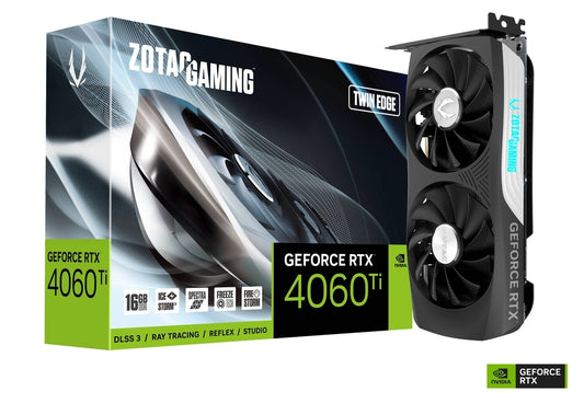 ZOTAC GEFORCE RTX 4060 TI TWIN EDGE 16GB GDDR6 PCIE GEN4 GAMING GRAPHICS CARD