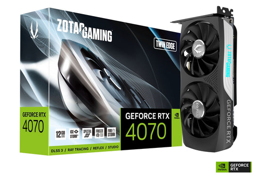 ZOTAC GEFORCE RTX 4070 TWIN EDGE 12GB GDDR6X PCIE GEN4 GAMING GRAPHICS CARD